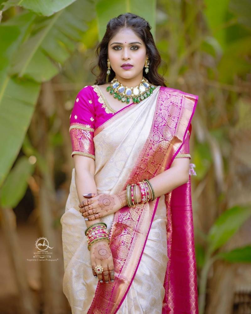 Aab Akshya Soft Lichi Silk Saree Collection