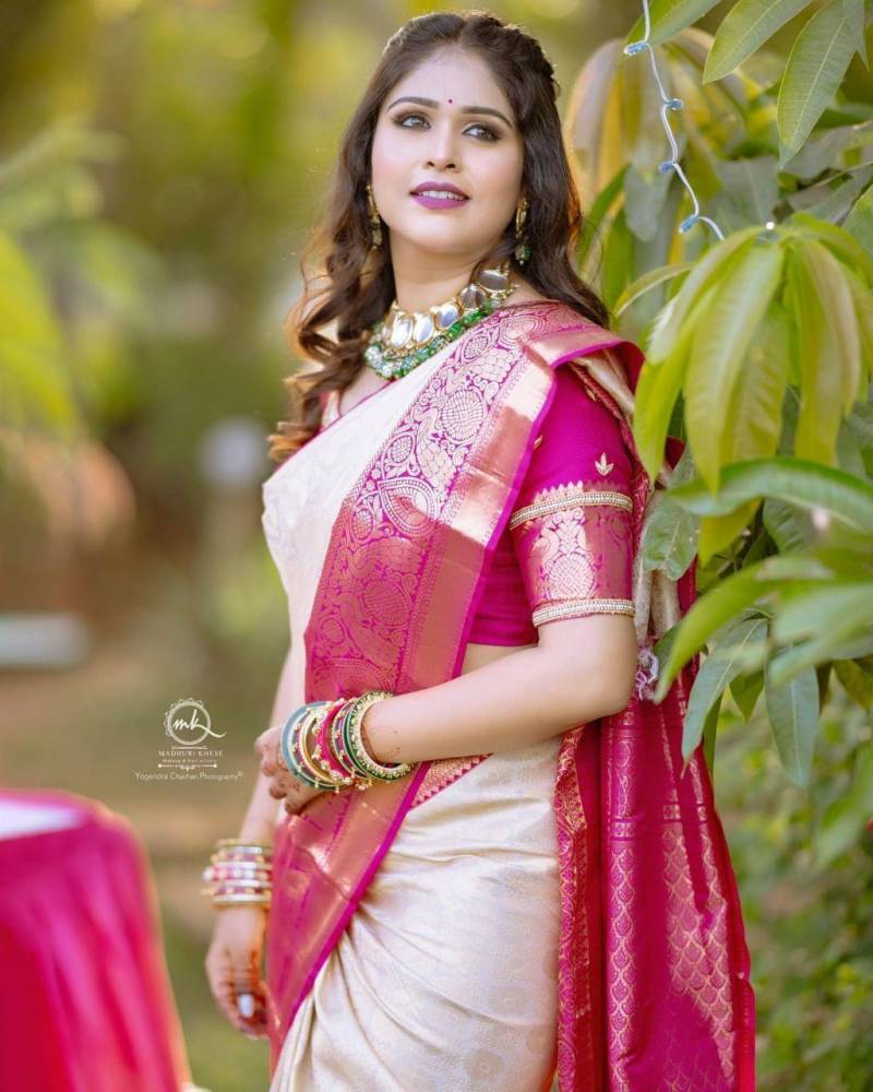 Aab Akshya Soft Lichi Silk Saree Collection
